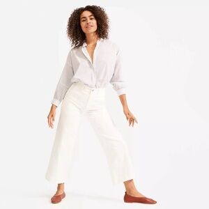 **Everlane Wide-Leg Pants - Size 0, Winter White**